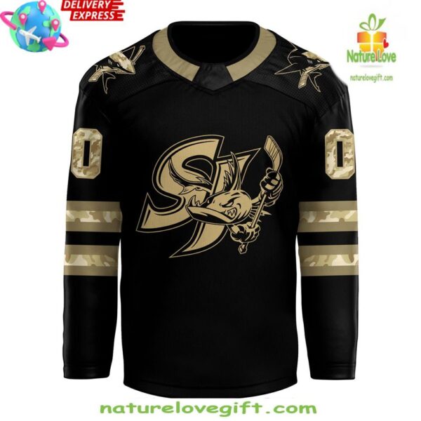 San Jose Sharks 2025 Military Appreciation Hockey Jersey