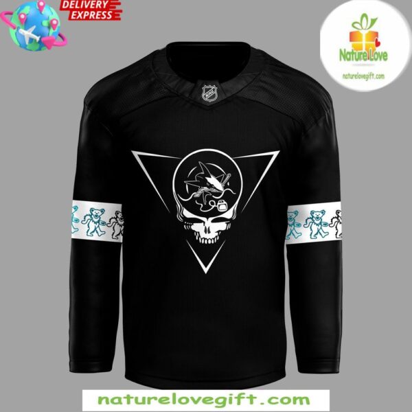 San Jose Sharks Grateful Dead 2025 Black Hockey Jersey NHL