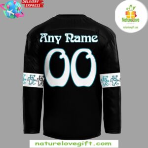 San Jose Sharks Grateful Dead Night 2024 Black Hockey Jersey