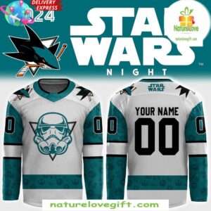 San Jose Sharks Star Wars Night 2025 Hockey Jersey Custom