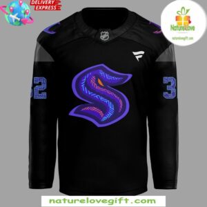 Seattle Kraken Black Hockey History Night Game 2025 Special Hockey Jersey