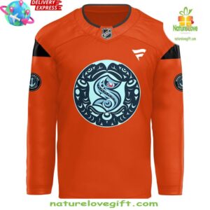 Seattle Kraken Indigenous Peoples Night 202425 Orange Hockey Jersey
