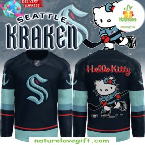 Seattle Kraken Hello Kitty Hockey Jersey Special Edition