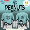 Seattle Kraken Peanuts Hockey Jersey Limited Edition Anniversary