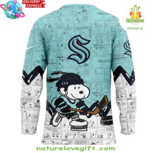 Seattle Kraken Anniversary of Peanuts Special Hockey Jersey