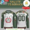 Soo Greyhounds 2025 Salute to Service Green Hockey Jersey