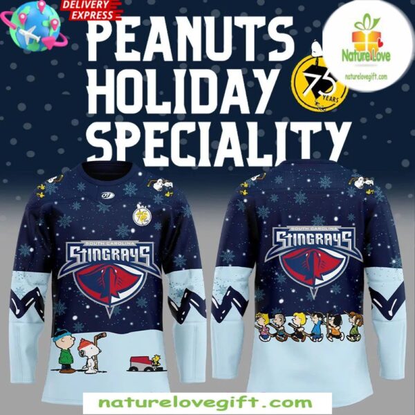 South Carolina Stingrays Peanuts Night Hockey Jersey