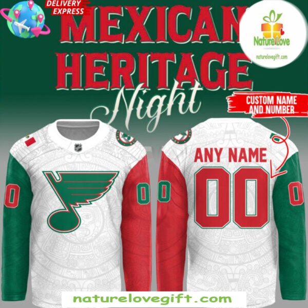 St Louis Blues 2025 Mexican Heritage Night Hockey Jersey