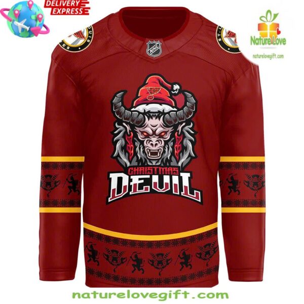 St Louis Blues Krampus Christmas Hockey Jersey NHL Holiday