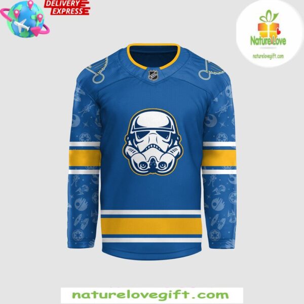 St Louis Blues Star Wars Night 2025 Hockey Jersey Blue