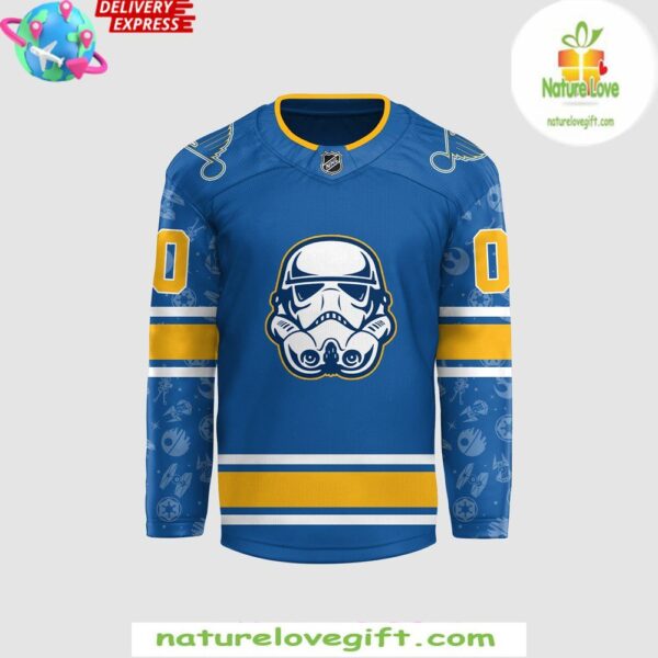 St Louis Blues Star Wars Night 2025 Hockey Jersey Custom Blue