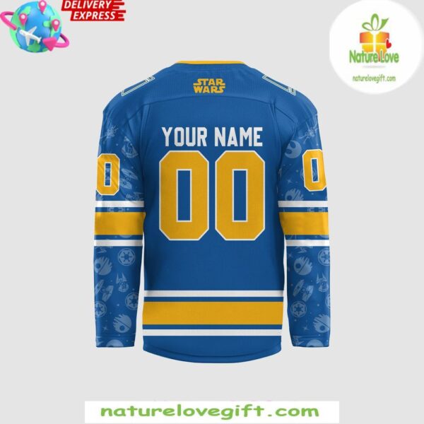 St Louis Blues Star Wars Night 2025 Hockey Jersey Custom Blue