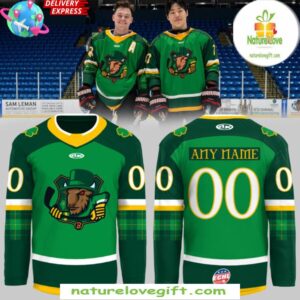 Bloomington Bison St Patricks Day 2025 Hockey Jersey