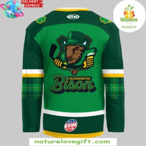 Bloomington Bison St Patricks Day 2025 Hockey Jersey