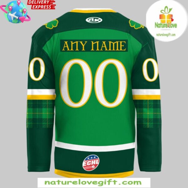 St Patrick’s Day 2025 Bloomington Bison Hockey Jersey