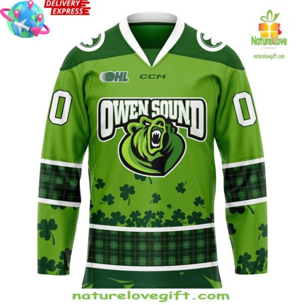 St Patricks Day 2025 Owen Sound Attack Hockey Jersey