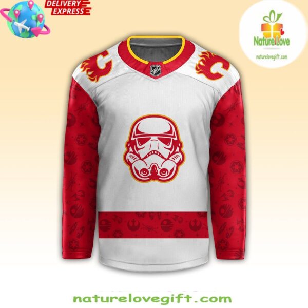 Star Wars Calgary Flames Hockey Jersey Game Night