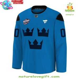 NHL 4 Nations Sweden Premium Second Hockey Jersey