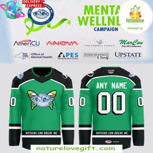 Syracuse Crunch 2025 Hockey Jersey Mental Wellness Edition