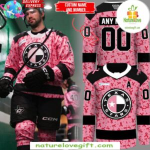 Texas Stars Pink In The Rink 2025 Hockey Jersey