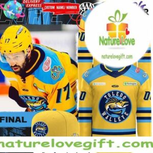 Toledo Walleye 2025 Yellow Hockey Jersey New Uniform