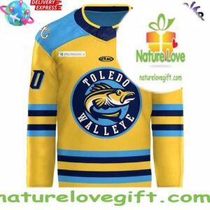 Toledo Walleye New Uniform 2025 Yellow Hockey Jersey InspirDG 2