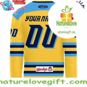 Toledo Walleye New Uniform 2025 Yellow Hockey Jersey InspirDG 3