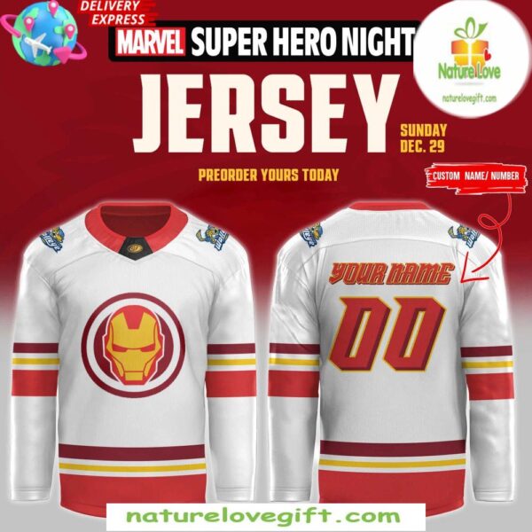 Toledo Walleye Marvel Super Hero 2025 Hockey Jersey