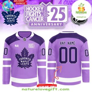 Toronto Maple Leafs 2025 Hockey Fights Cancer Purple Jersey