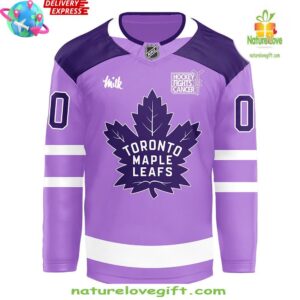 Toronto Maple Leafs x Hockey Fights Cancer Night 2024 Purple Hockey Jersey