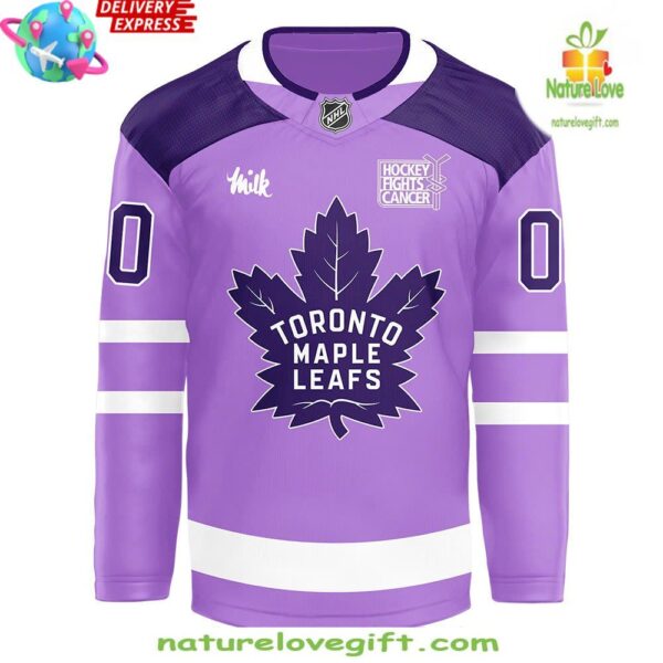 Toronto Maple Leafs 2025 Hockey Fights Cancer Purple Jersey