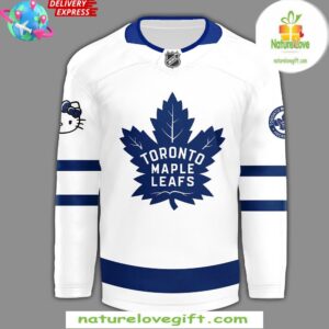 oronto Maple Leafs x Hello Kitty 50th Anniversary White Hockey Jersey