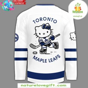 oronto Maple Leafs x Hello Kitty 50th Anniversary White Hockey Jersey