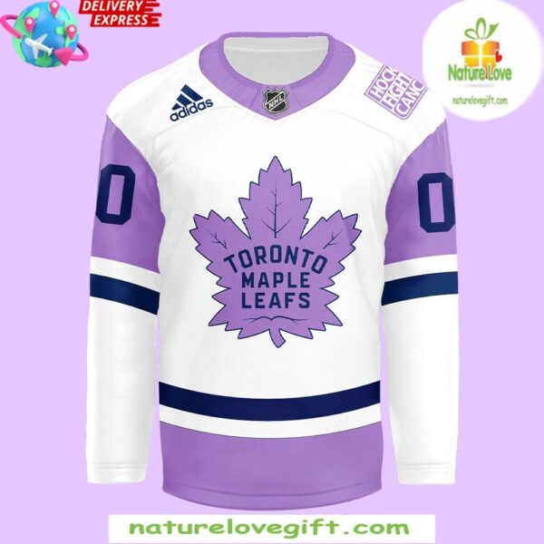 Toronto Maple Leafs Hockey Fights Cancer 2025 White Jersey