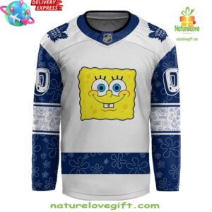 Toronto Maple Leafs Spongebob 25th Anniversary Custom Hockey Jersey