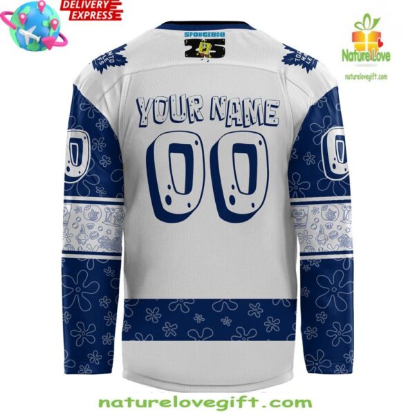 Toronto Maple Leafs Spongebob Hockey Jersey 25th Anniversary Custom