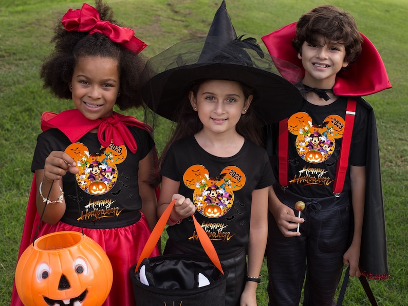 Happy Halloween Mickey and Minnie T-Shirt Trick Or Treat Shirt Happy Halloween Disney Shirt Happy Halloween Family T-Shirt