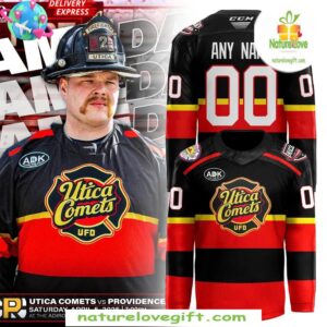 Utica Comets 2025 Hockey Jersey Fire Department Edition
