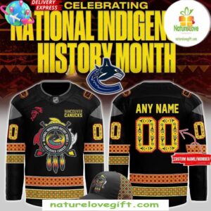 Vancouver Canucks 2025 Indigenous Hockey Jersey Personalized