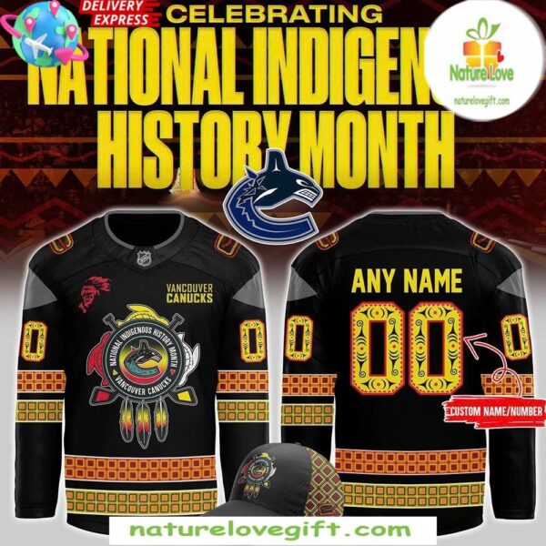 Vancouver Canucks 2025 Indigenous Hockey Jersey Personalized