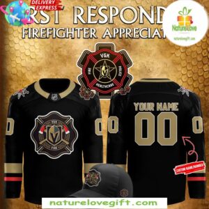 Vegas Golden Knights 2025 Firefighter Jersey Hockey Appreciation Night