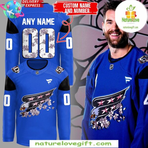 Washington Capitals 2025 Blue Cherry Bloom Jersey
