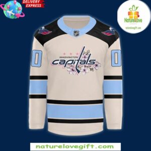 Washington Capitals Cherry Blossom 2025 Cream Hockey Jersey