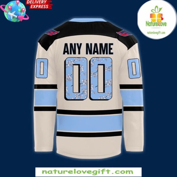 Washington Capitals 2025 Cherry Blossom Hockey Jersey Cream