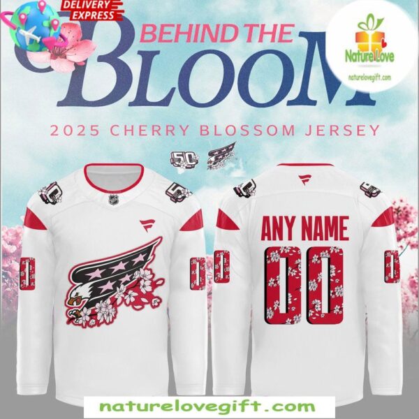 Washington Capitals 2025 Cherry Blossom Red Hockey Jersey