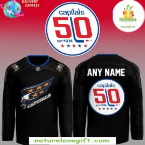 Washington Capitals 50th Anniversary Black Hockey Jersey NHL
