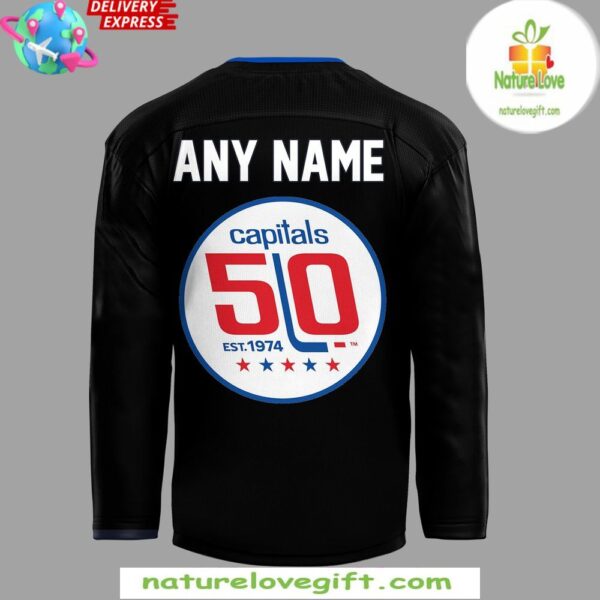 Washington Capitals 50th Anniversary Black Hockey Jersey NHL