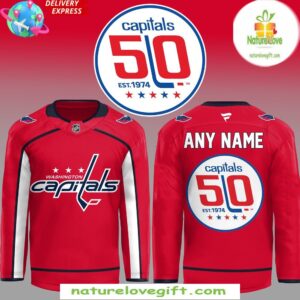 Washington Capitals 50th Anniversary Special Red Hockey Jersey
