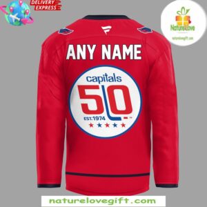 Washington Capitals 50th Anniversary Special Red Hockey Jersey