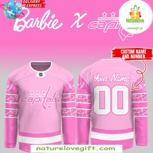Washington Capitals Barbie Night 2025 Jersey Hockey Fan Apparel
